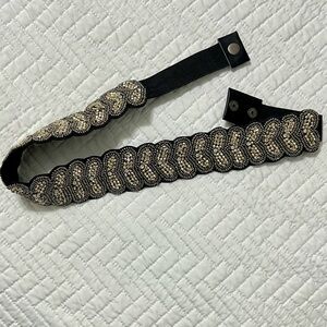 Anthropologie black and Beaded Women's Belt